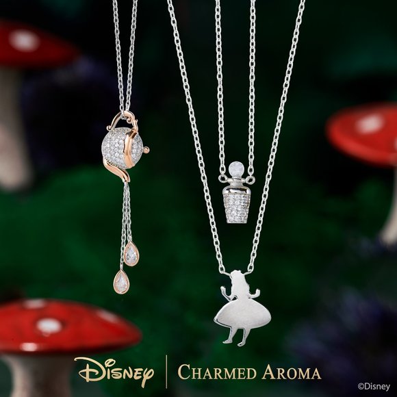 Disney Alice in Wonderland Necklace, Charmed Aroma, 925 Sterling Silver - Picture 3 of 3